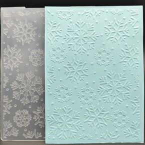 A6 Size Plastic Embossing Folder Snowflakes Pattern Paper Crafts Plastic Textured Impressions for Card Making Scrapbooking