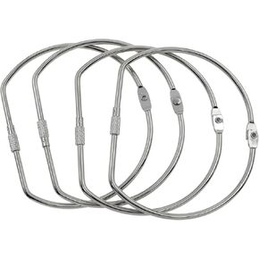 4 PCS Washi Tape Storage Ring D شكل وشريط ورقي/حلقة تخزين مفتاح الخواتم الفضية لزينة DIY وتشطيب الورق (4INCH)
