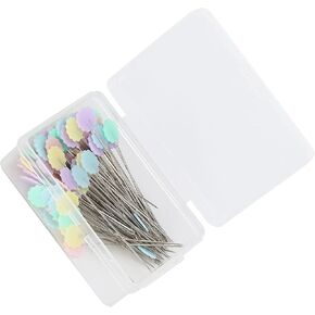 Sewing PinFlower Head Sewing P 100pcs Flower Head Sewing Pins Flat Head Straight Quilting Pins for Sewing DIY Projects#2 Marking Tool Ideal DIY Flower Pins for Decorating These (Light Plum