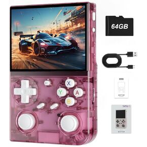 G350 Retro Handheld Game Console ، وحدة تحكم ألعاب الفيديو المحمولة ، وحدة تحكم الألعاب المحمولة مسبقًا مع 3.5 "640*480 IPS Screen 3200mAh بطارية 64G TF Card 20+ Emulators 4000+ ألعاب كلاسيكية Linux.