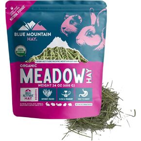 Blue Mountain Hay | Fresh Organic Meadow Hay (15 Ounce) | Mimics Natural Forage | High-Altitude Hay Pet Food for Rabbits, Guinea Pigs, Chinchillas, Hamsters, and Other Small Pets