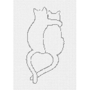 Pepita Needlepoint Canvas: Cat Pals Threads from Your Stash, 7" x 10"