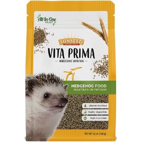 Sunseed Vita Prima Hedgehog Food - High-Protein Poultry, Seafood, and Mealworm Food Blend - Vitamin-Fortified for Happy and Healthy Hedgehogs 1.56 Pound (Pack of 1)