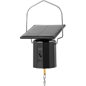 Solar Powered Wind Spinner, Round, Black, Metal, Decorative, Wind Spinner