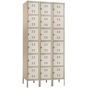 Pemberly Row Box Locker 3 Column in Tan