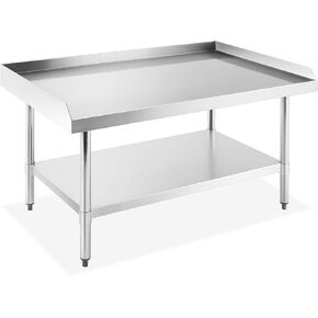 GRIDMANN NSF 16-Gauge Stainless Steel 36" L x 30" W x 24" H Equipment Stand Grill Table with Undershelf for Commercial Restaurant Kitchen