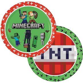 Minecraft Party Plates Set of 8