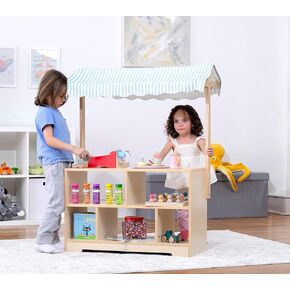 Avenlur The Holly Wooden Market Market Shelf and STAND - أثاث وتخزين الأطفال متعدد الاستخدامات ، بناء الخشب القوي ، مثالي للألعاب والكتب واللعب الخيالي
