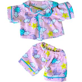 أيام مشمسة فانيلا PIND PJ تناسب أكثر 8 "-10" Webkinz و Shining Star و 8 "-10" صنع حيواناتك المحشوة الخاصة بك