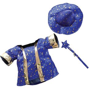 Adorable Wizard Costume with Wand Outfit Fits Most 14 to 18 inch Build A Bear and Make Your Own Stuffed Animals