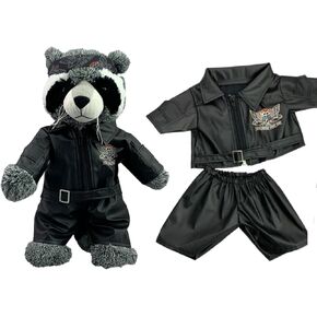 Biker King of The Road Outfit Fits Most 6"-10" Stuffed Animal Soft Toy Your Adventure W/This Road-Ready to Jump Plushie Costume Gift's for Your Cute Teddy Bears