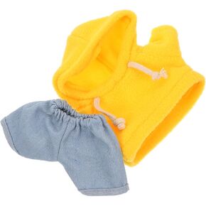 NUOBESTY Plush Doll Clothing Set for Stuffed Animals Soft Hoodie and Jeans Outfit for Dress Comfortable and Cute Plush Bear Clothes