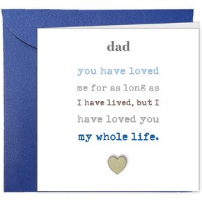 Misaria Special Father's Day Card,Birthday Card for Father from Daughter Son,Sentimental Card for Dad,Thank You Dad,Love You My Whole Life,MS-FQK1-1
