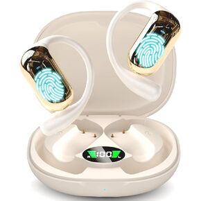 AI Translator Earbuds,Language Translation Earphones Real Time with APP, Open Ear Buds Translating Headphone with Charging Case,Spanish/English Audífonos Traductores,Black