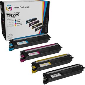LD Products Compatible TN229 Replacement for Brother TN229 Toner Cartridge for Use with HL-L3280CDW HL-L3300CDW HL-L3295CDW HL-L8245CDW MFC-L3780CDW MFC-L3720CDW (BCMY,4-Set)
