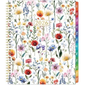 2026 Planner - Jan. 2026 - Dec. 2026, 8.5" x 11" Planner Weekly and Monthly, Calendar Planner 2026 with 12 Colorful Monthly Tabs, Inner Pocket