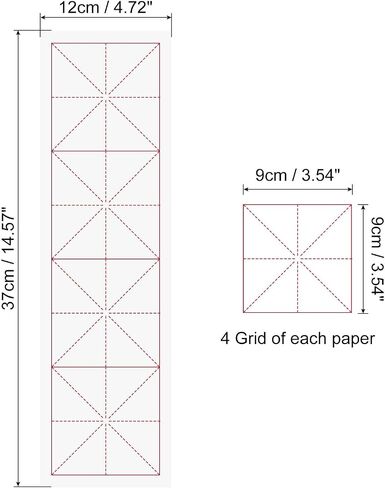 Patikil Xuan Paper ، 100 ورقة ورقة أرز مع شبكة Mi '، ورقة ممارسة الخط الصيني لممارسة الخط ، نصف ناضجة الخام ، 5 "x15" (أبيض) in Saudi Arabia