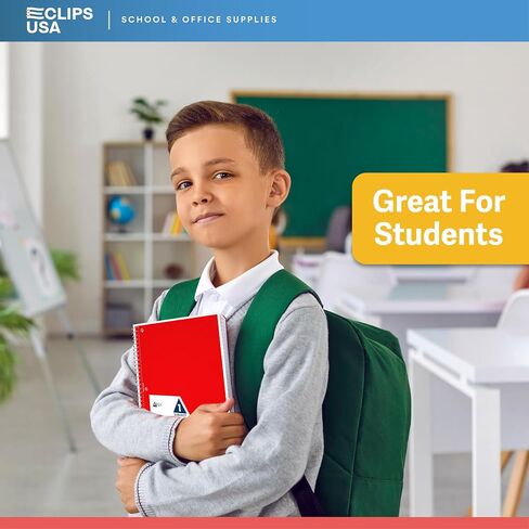دفتر حلزوني ، دفاتر ملاحظات واسعة الحكم ، 70 ورقة ، موضوع واحد ، أجهزة الكمبيوتر المحمولة بشكل كبير ، 6 تشكيلة ملونة ، 3 صفائح مثقبة (48 ، محكم) على نطاق واسع) in Kuwait