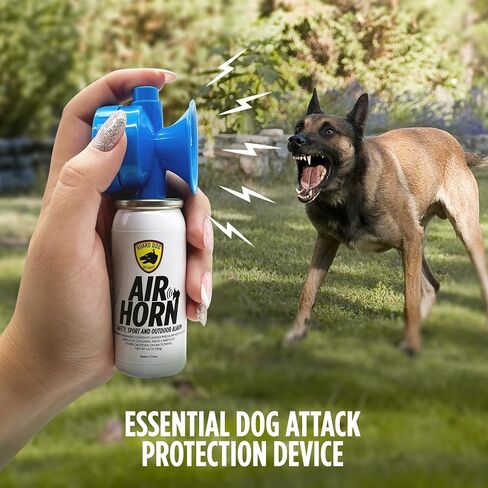 GUARD DOG SECURITY Air Horn for Dogs - Powerful Air Horn for dog training & behavior aids - Stops Barking, Jumping, Fighting, Chasing & More – Works as coyote deterrent in Saudi Arabia