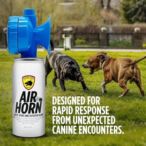 GUARD DOG SECURITY Air Horn for Dogs - Powerful Air Horn for dog training & behavior aids - Stops Barking, Jumping, Fighting, Chasing & More – Works as coyote deterrent in Saudi Arabia