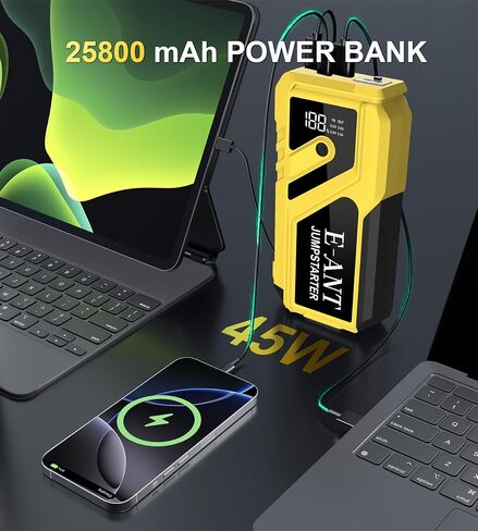 023 Jump Starter Battery Pack 3000A Peak, 12V Car Battery Jump Starter for Up to 8L Gas/5L Diesel, Battery Booster Jump Box, Portable Power Bank QC3.0 Outputs, Jumper Cables with LED Light in Saudi Arabia