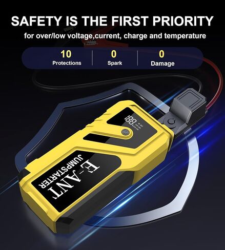 023 Jump Starter Battery Pack 3000A Peak, 12V Car Battery Jump Starter for Up to 8L Gas/5L Diesel, Battery Booster Jump Box, Portable Power Bank QC3.0 Outputs, Jumper Cables with LED Light in Saudi Arabia