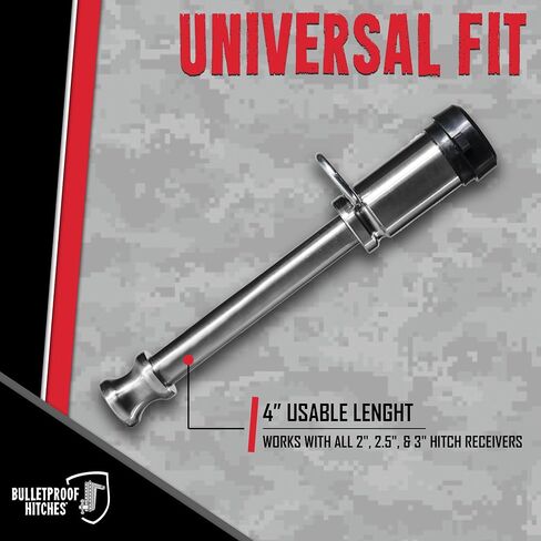 Bulletproof Stainless Steel Trailer Hitch Locking Pin with Weather Resistant Rubber Cap, 5/8" Diameter, Universal Fit, & Compatible with Class 1, 2, 3, 4, & 5 Hitches in Saudi Arabia