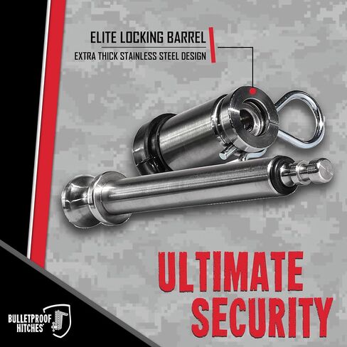 Bulletproof Stainless Steel Trailer Hitch Locking Pin with Weather Resistant Rubber Cap, 5/8" Diameter, Universal Fit, & Compatible with Class 1, 2, 3, 4, & 5 Hitches in Saudi Arabia