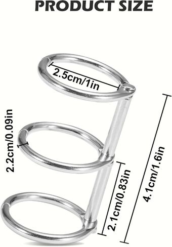 10-Pack 3-Ring Metal Loose Leaf Binders Book Rings,20mm Inner Diameter,Perfect for DIY Travel Journals, Photo Albums, Document Binding, and Craft Projects (Durable & Stylish) in Kuwait
