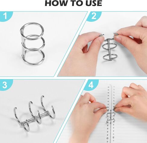 10-Pack 3-Ring Metal Loose Leaf Binders Book Rings,20mm Inner Diameter,Perfect for DIY Travel Journals, Photo Albums, Document Binding, and Craft Projects (Durable & Stylish) in Kuwait