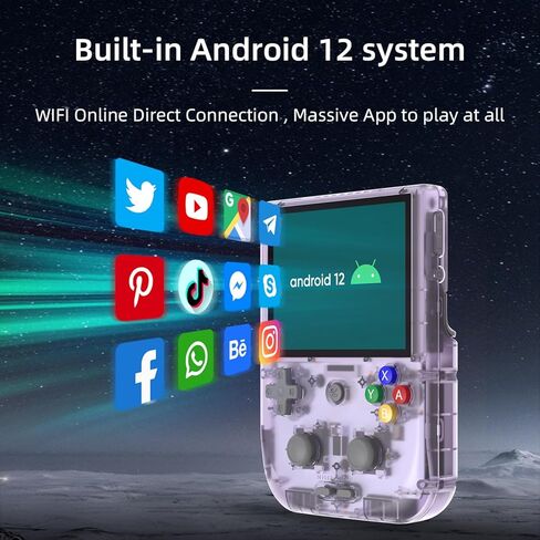 RG405M Retro Handheld Game Console ، Aluminium Alpoy CNC Android 12 System 4.0 BACK IPS Touch Screen مع بطاقة 128G TF 3172 متوافقة مع 5G WiFi و Bluetooth 5.0 (رمادي) in Kuwait