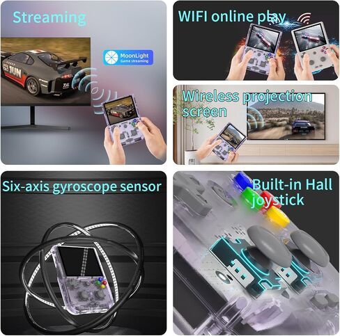 RG405M Retro Handheld Game Console ، Aluminium Alpoy CNC Android 12 System 4.0 BACK IPS Touch Screen مع بطاقة 128G TF 3172 متوافقة مع 5G WiFi و Bluetooth 5.0 (رمادي) in Kuwait