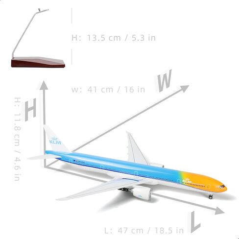 1/150 Boeing 777-300ER United 18.5 inchs Large Model Diecast Airplane Model Kits with Stand Airlines Model Display Collectible for Aviation Enthusiast Gift in Saudi Arabia