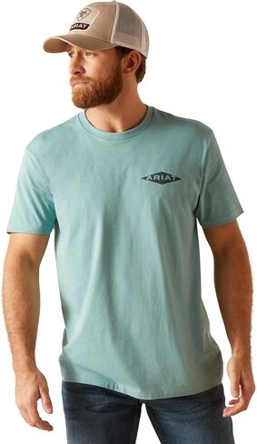 ARIAT Men's Corporate Tee T-Shirt Black Size Large in Saudi Arabia