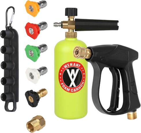 WXNANY مدفع رغوي لغسالة الضغط بسعة 1 لتر مع موصل سريع 1/4 بوصة، مسدس رغوي لغسيل السيارات in Kuwait