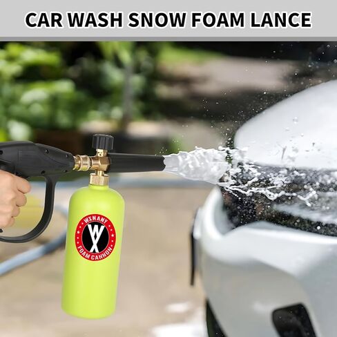 WXNANY مدفع رغوي لغسالة الضغط بسعة 1 لتر مع موصل سريع 1/4 بوصة، مسدس رغوي لغسيل السيارات in Kuwait
