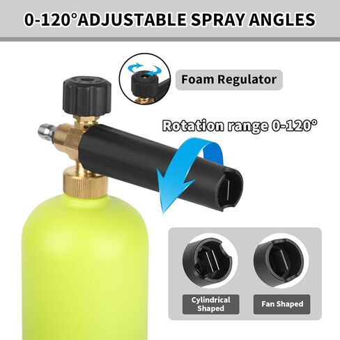 WXNANY مدفع رغوي لغسالة الضغط بسعة 1 لتر مع موصل سريع 1/4 بوصة، مسدس رغوي لغسيل السيارات in Kuwait