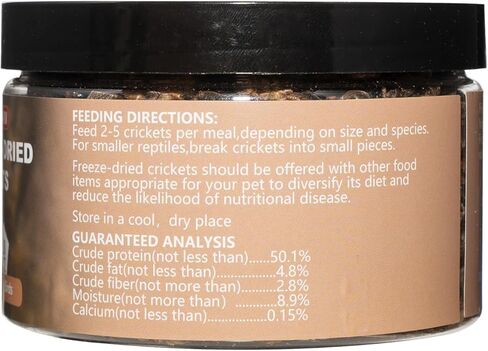 Freeze Dried Crickets – 2.8 Oz High Protein Freeze Dried Crickets, Food for Reptiles, Bearded Dragons, Lizards, Geckos, Birds, Fish,Hedgehogs, Bearded Dragon Food in Kuwait