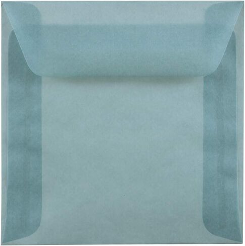 JAM PAPER 6 x 6 Square Translucent Vellum Invitation Envelopes - Clear - 50/Pack in Saudi Arabia