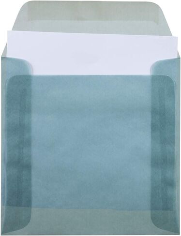 JAM PAPER 6 x 6 Square Translucent Vellum Invitation Envelopes - Clear - 50/Pack in Saudi Arabia
