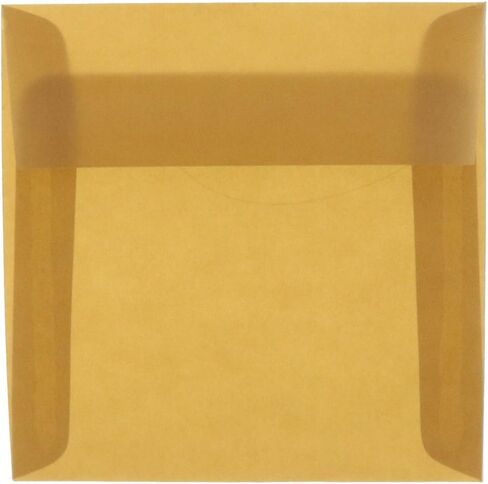 JAM PAPER 6 x 6 Square Translucent Vellum Invitation Envelopes - Clear - 50/Pack in Saudi Arabia