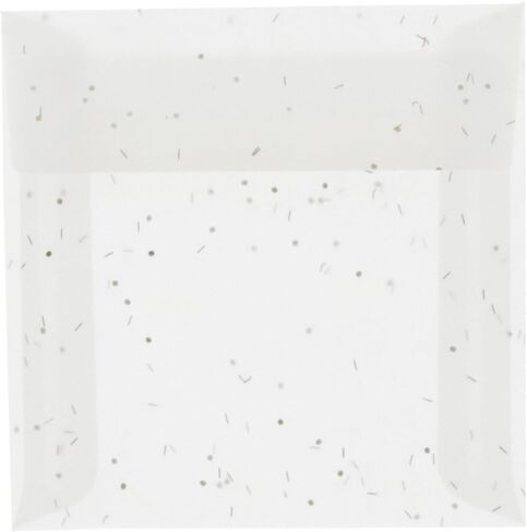 JAM PAPER 6 x 6 Square Translucent Vellum Invitation Envelopes - Clear - 50/Pack in Saudi Arabia