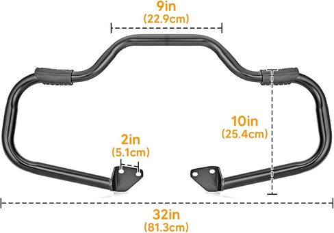 قضبان WSays Dyna 1 1/4 بوصة لحماية المحرك والشارب على الطريق السريع متوافقة مع 2006-2017 Harley Dyna Fat Bob Street Bob Low Rider Super Glide Wide Glide Switchback in Kuwait