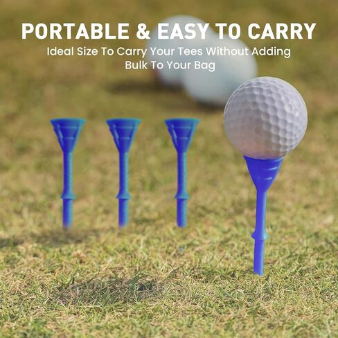 Amy Sport Golf Tees بلاستيك 3 1/4 بوصة ترقية غير قابلة للكسر 30 حزمة تقلل من الاحتكاك الجانبي، متينة ومستقرة 83 مم طويلة لممارسة لاعبي الجولف in Kuwait