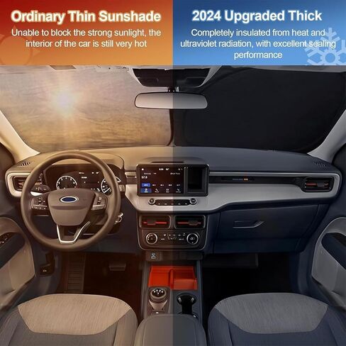 KMF Car Windshield Sun Shade Custom Fit Nissan Sentra 2014-2019, [2024 Upgrade] Thicken Front Window Reflector Sunshade with Storage Bags, Foldable Sun Visor Interior Protection Blocks Heat and Sun in Kuwait