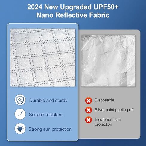 KMF Car Windshield Sun Shade Custom Fit Nissan Sentra 2014-2019, [2024 Upgrade] Thicken Front Window Reflector Sunshade with Storage Bags, Foldable Sun Visor Interior Protection Blocks Heat and Sun in Kuwait