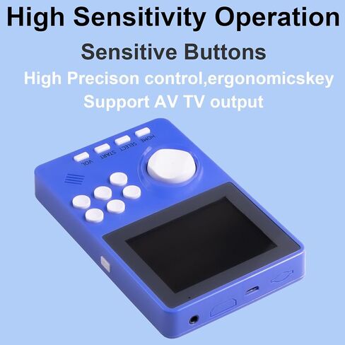 وحدة تحكم ألعاب الفيديو 16 بتات للأطفال البالغين ， 2.8 بوصة Super Wide LCB مسبقًا 100 HD Game Console Seniors Electronic Game Player عيد ميلاد عيد الميلاد (Blue Blue) in Kuwait