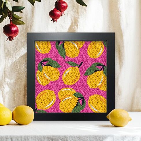 تتضمن مجموعات إبرة Beunitone DIY Punch للمبتدئين ، ونمط الليمون المطبوع مسبقًا ، ومجموعات بداية إبرة التطريز للبالغين ، القماش المطبوع مسبقًا ، والخيوط ، والأطواق ، والخيوط والتعليمات in Kuwait