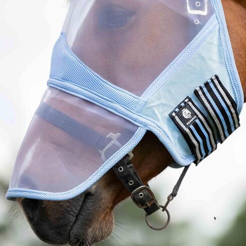 Equinavia Algard Soft Mesh Long Long Fly Fly Mask - Silver - Horse in Kuwait