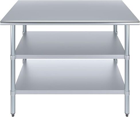 Stainless Steel Work Table with Double Undershelf – Commercial Prep Table for Kitchen, Bakery, Restaurant – NSF Certified (18 x 36) in Kuwait